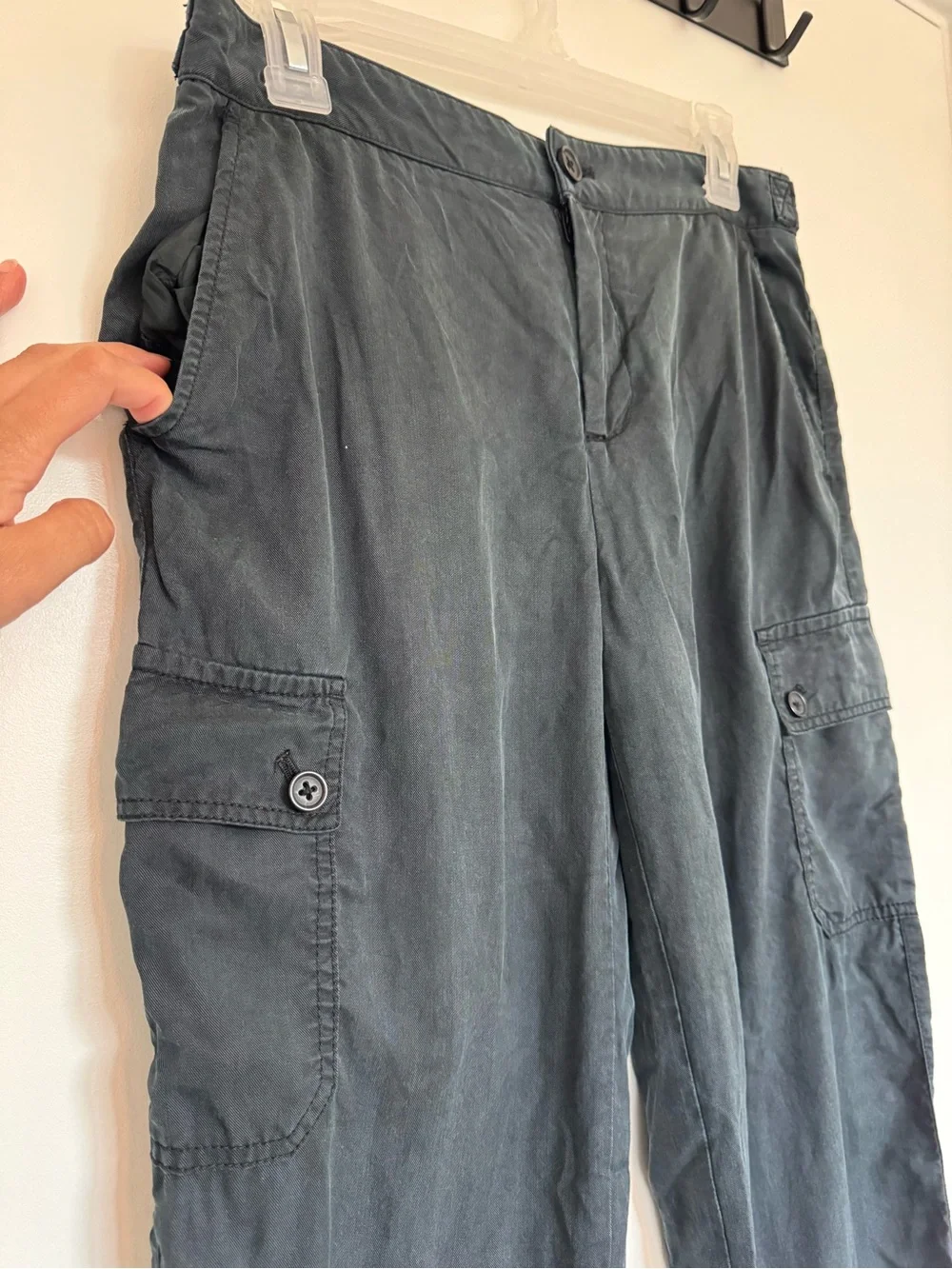 Banana Republic Black Grey Cargo Pants Size 0 Gorpcore Streetwear Utility Work